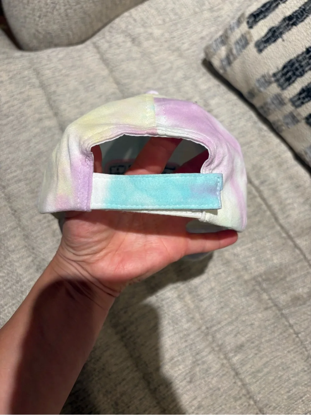 Yellowstone Tie-Dye Baseball Cap - Pastel Pink/Blue/Yellow